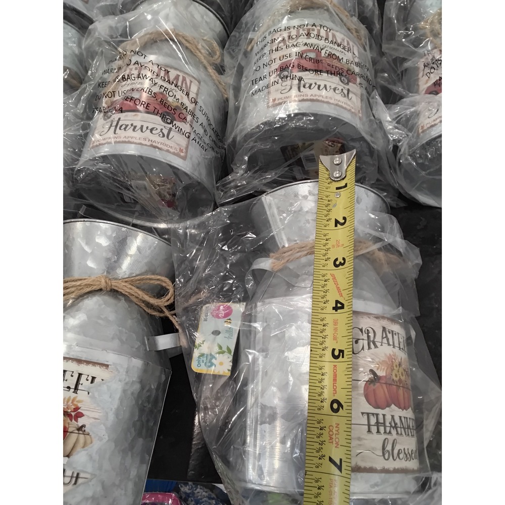 Farmhouse Fall Decor Bundle – 12 Galvanized Buckets - Picture 9 of 11